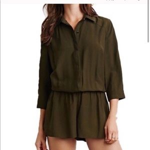 Olive Green 3/4 sleeve romper